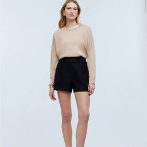 Madewell Black High Waist Linen Shorts